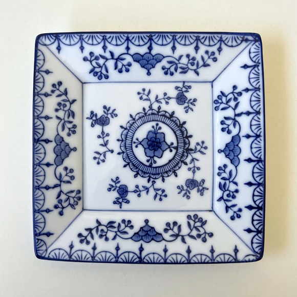 Royal China Company Other - Vintage Royal China Blue Onion Ironstone Square Plate Dish 6" USA